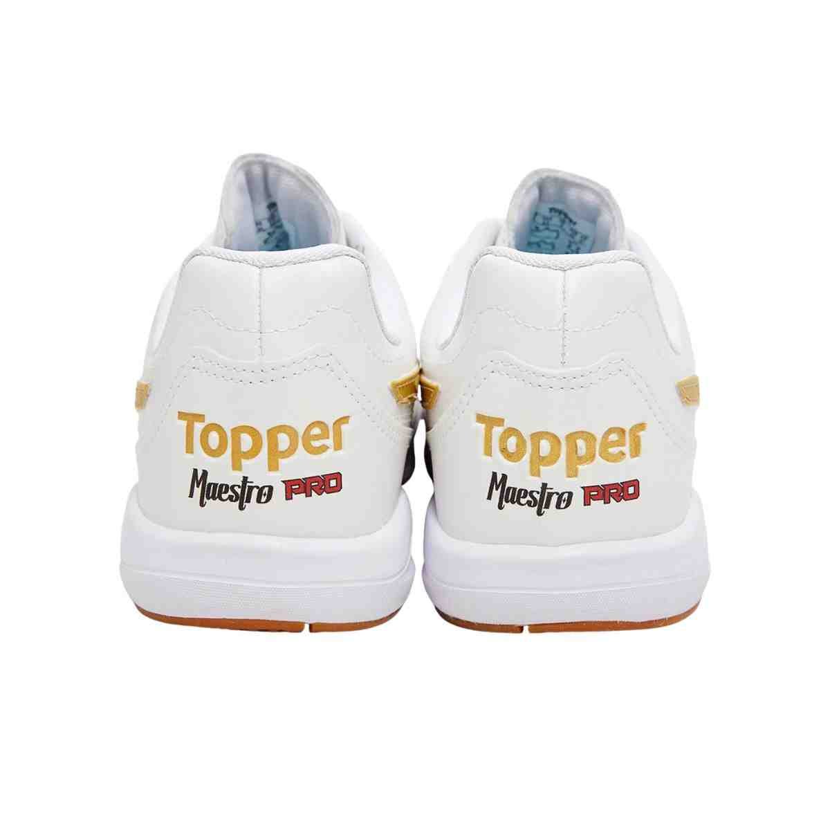 Chuteira Indoor Masculino Topper Maestro Pro Vi Branca Branco 4