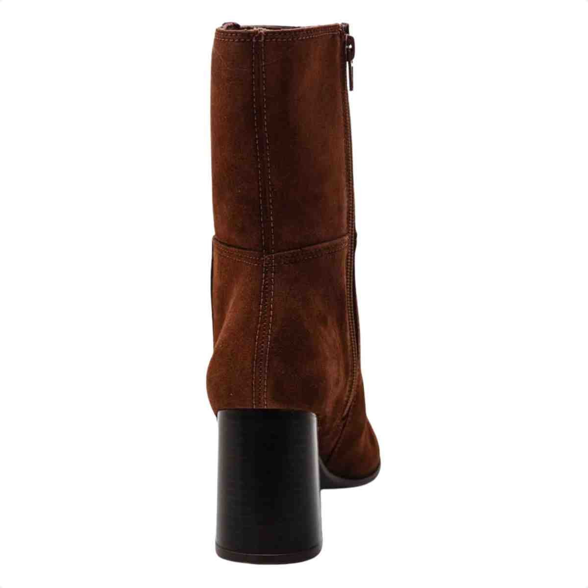 Bota Feminina Cano Médio Via Marte Dark Camel Marrom 4