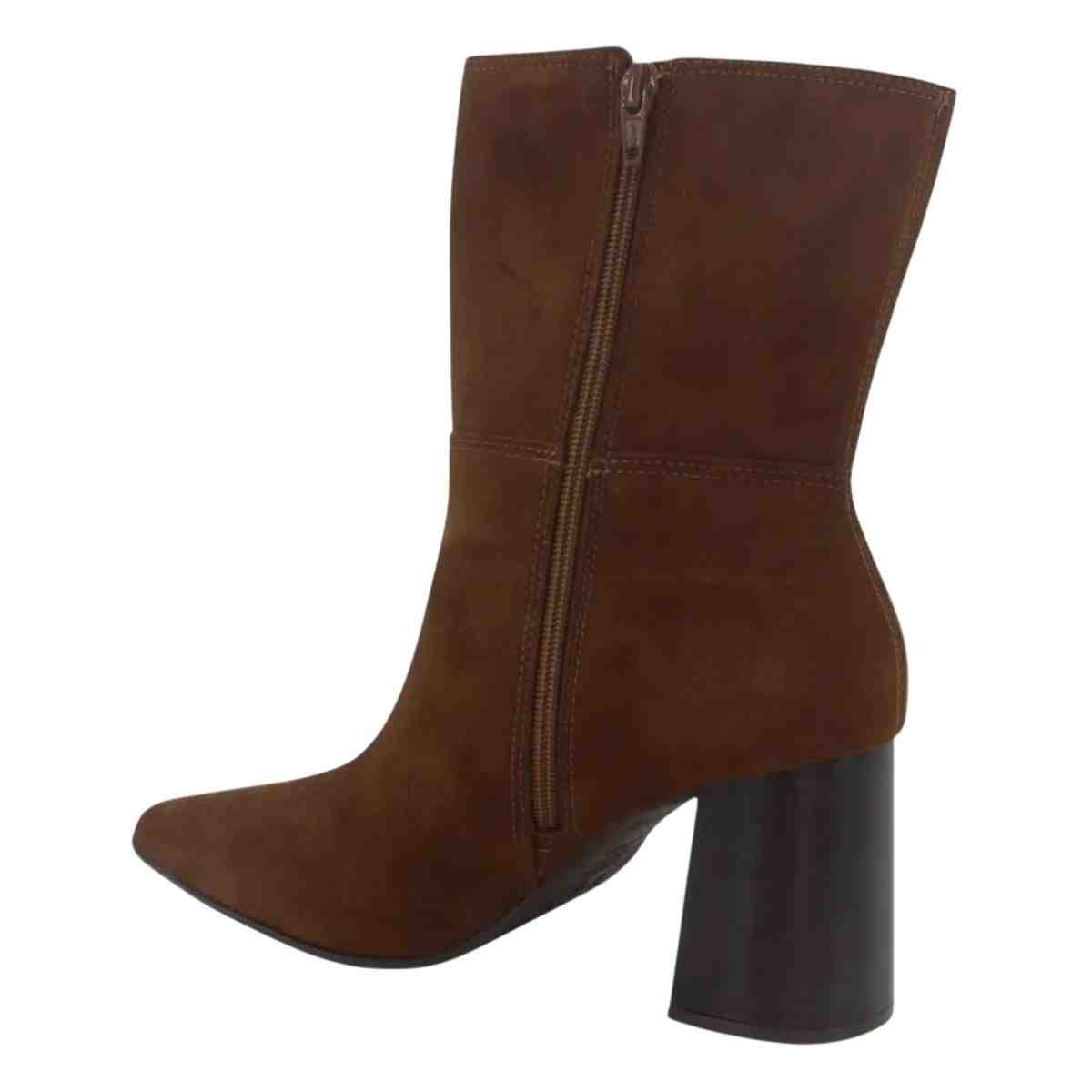 Bota Feminina Cano Médio Via Marte Dark Camel Marrom 6