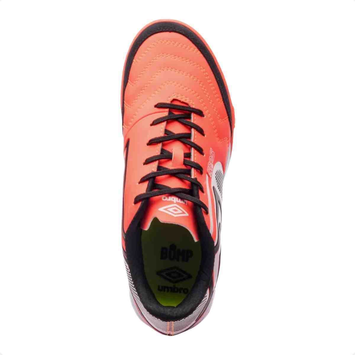 Chuteira Indoor Masculino Umbro Pro 5 Bump Club Coral Laranja 6