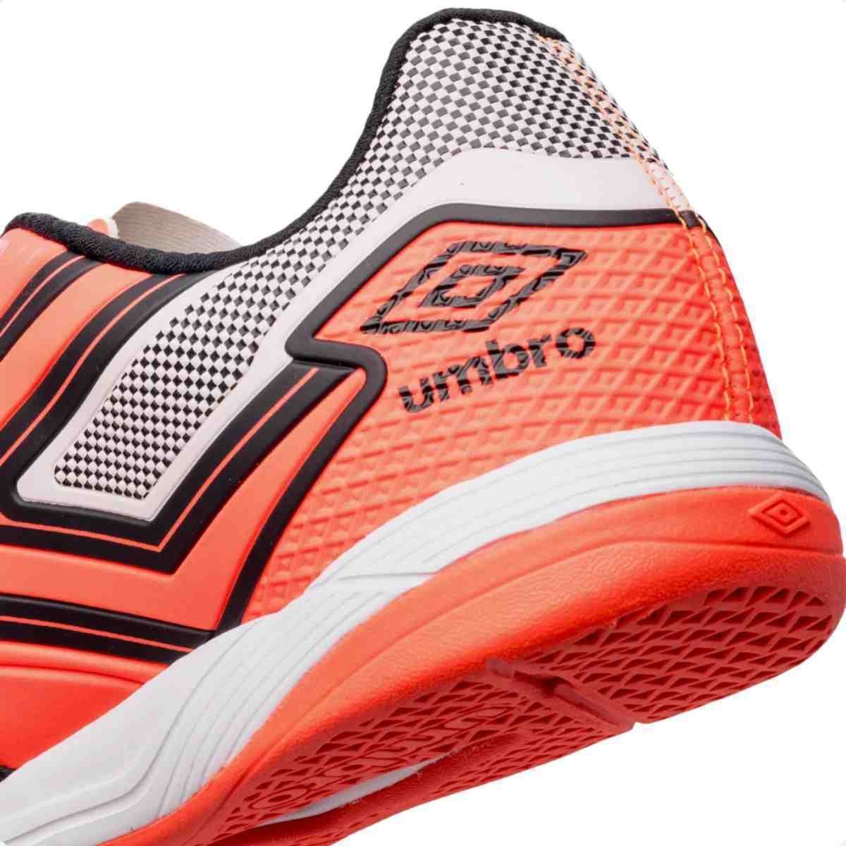 Chuteira Indoor Masculino Umbro Pro 5 Bump Club Coral Laranja 7
