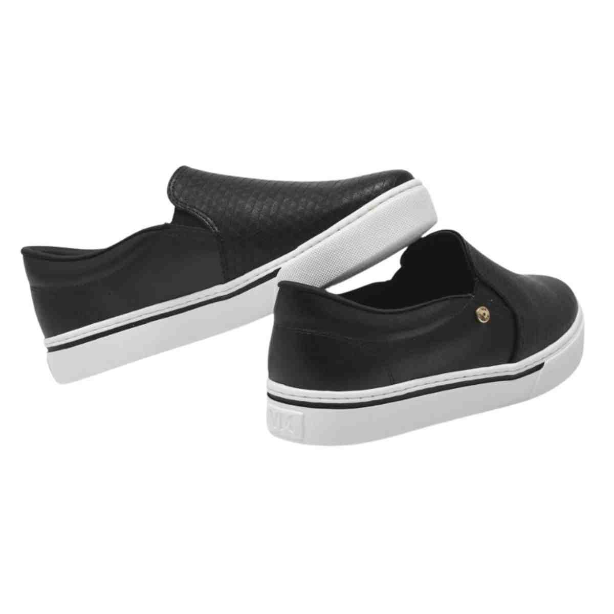 Tênis Feminino Via Marte Em Napa Preto Preto 5