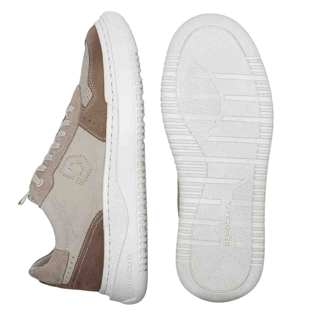 Sapatenis Masculino Democrata Block Creme Bege 4