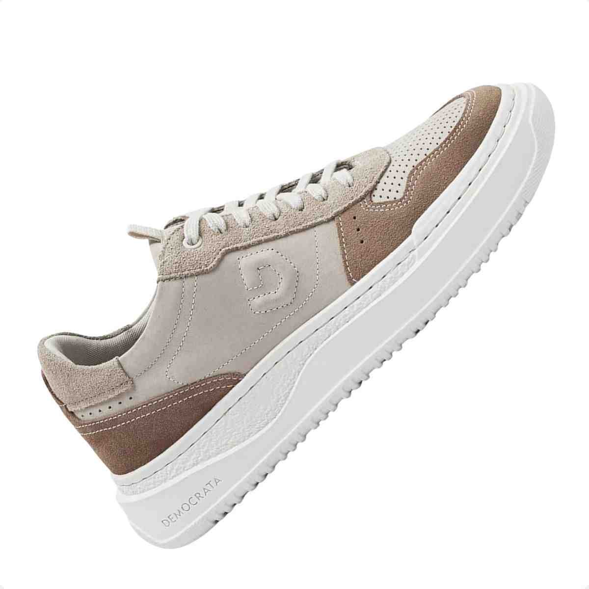 Sapatenis Masculino Democrata Block Creme Bege 6