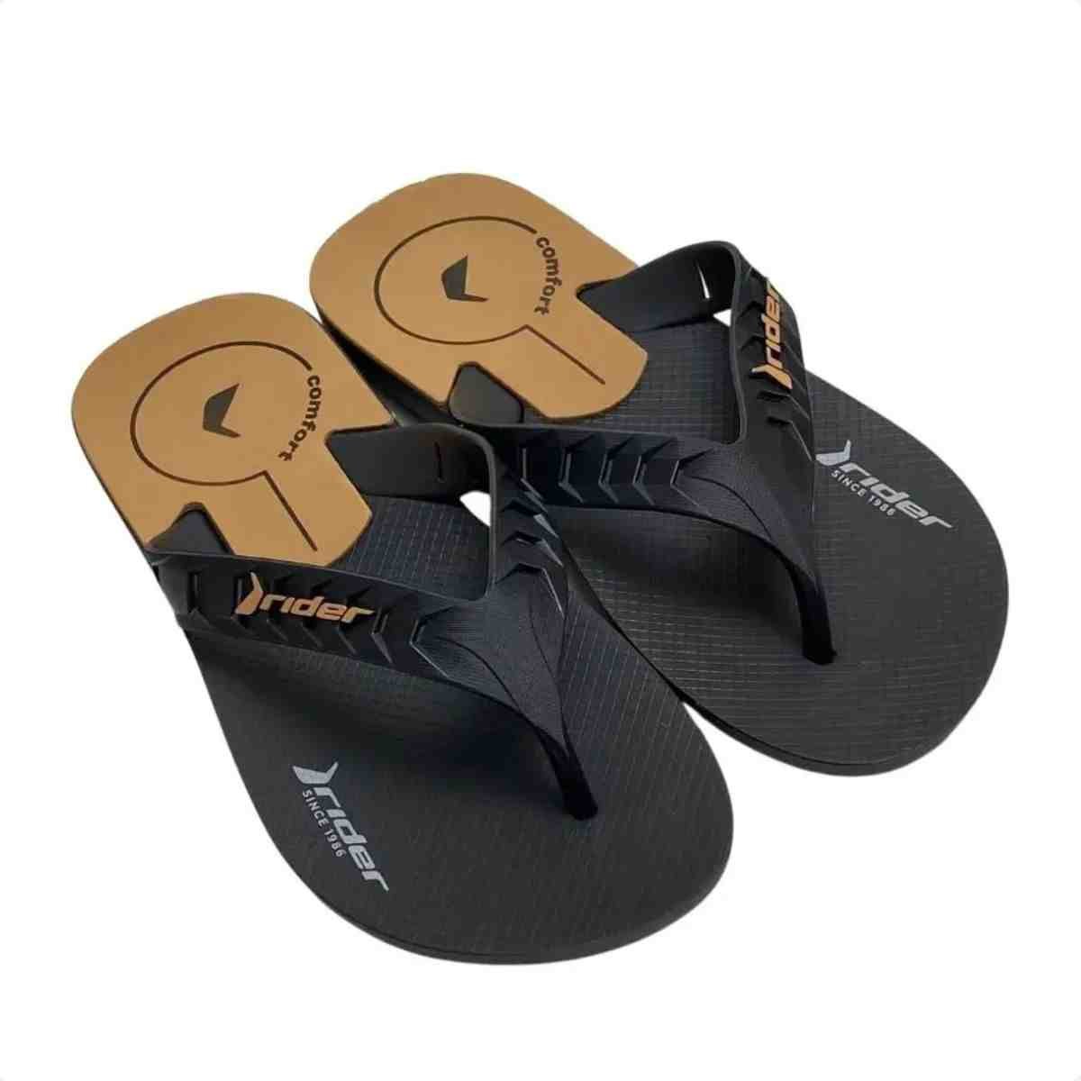 Chinelo Dedo Masculino Rider Street Duo Sport Preto Preto 3