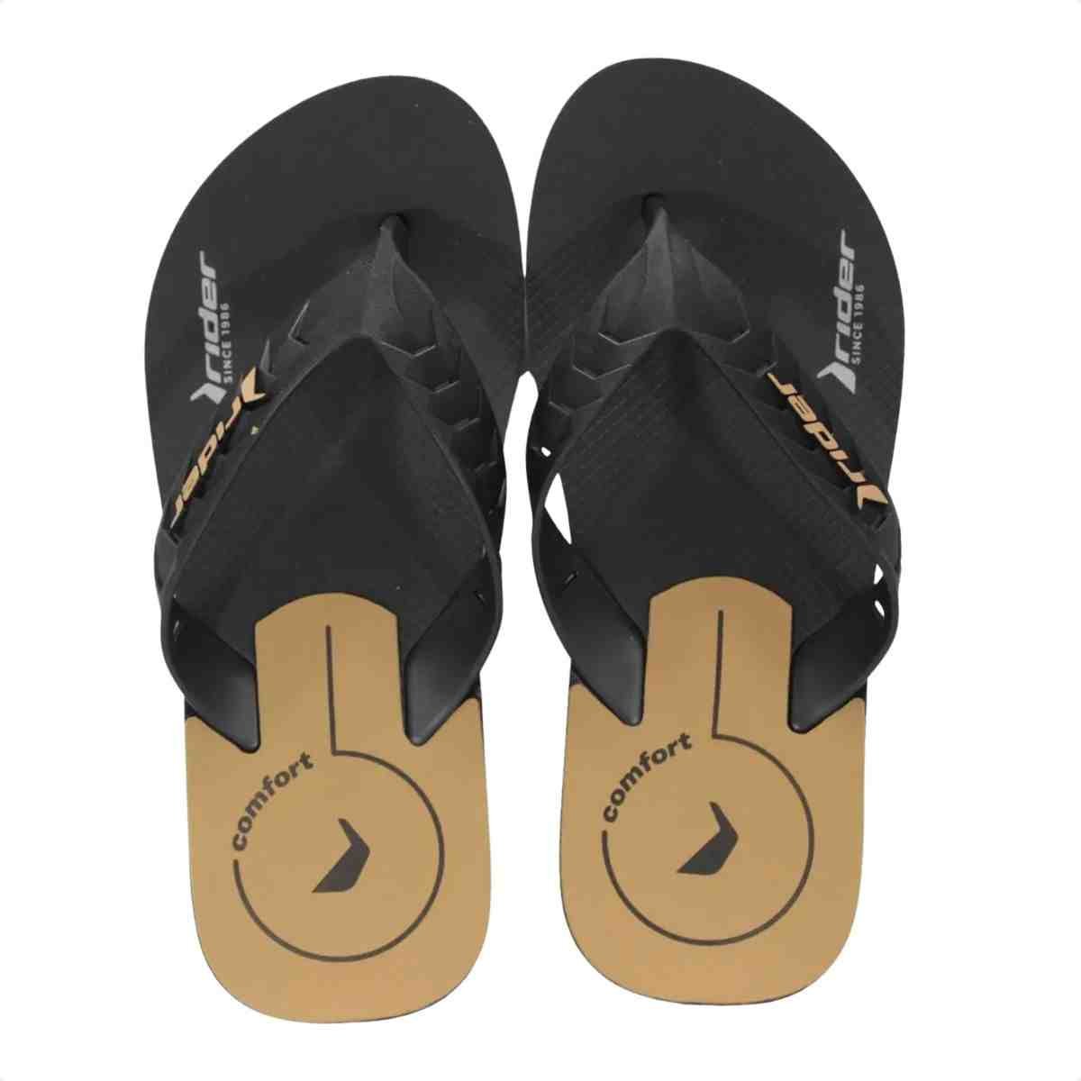 Chinelo Dedo Masculino Rider Street Duo Sport Preto Preto 5
