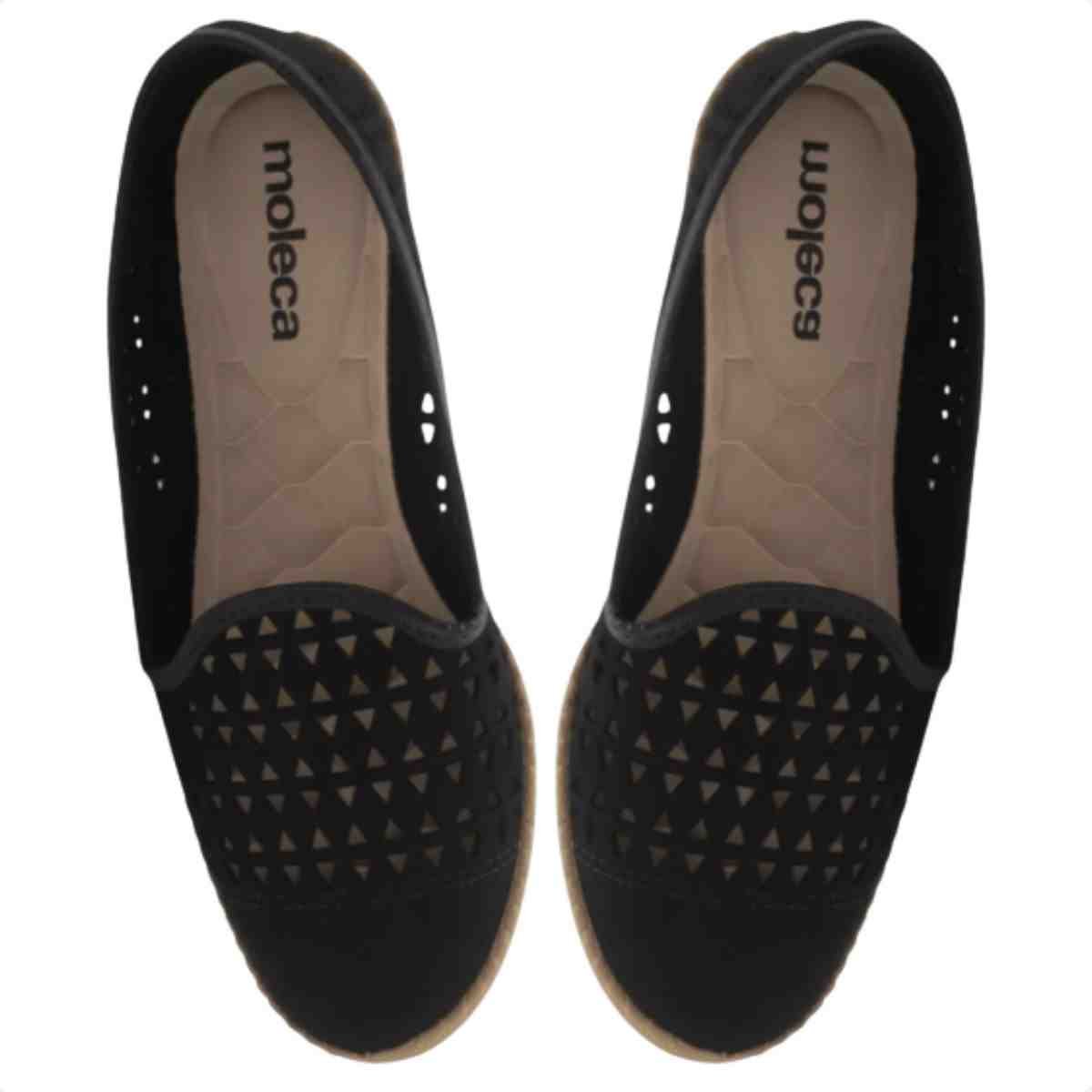 Sapatilha Femimina Alpargata Moleca Preta Preto 3
