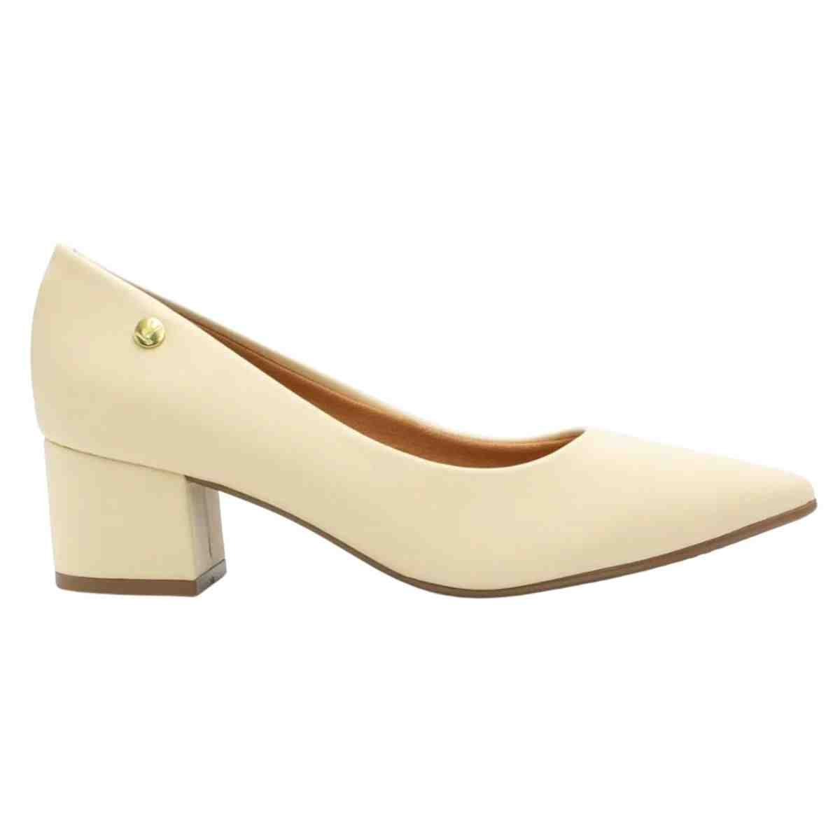 Sapato Scarpin Feminino Vizzano Branco Off