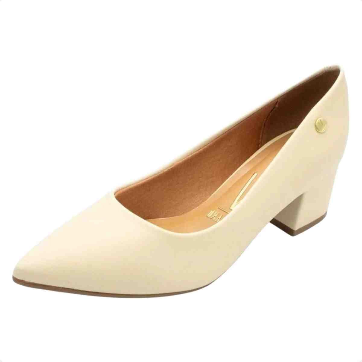 Sapato Scarpin Feminino Vizzano Branco Off Off White 2