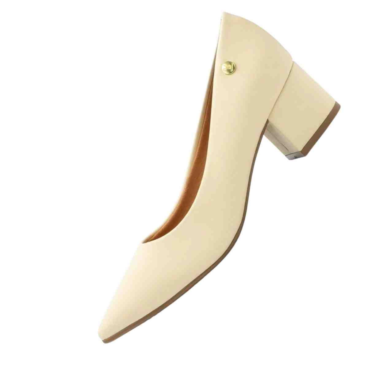 Sapato Scarpin Feminino Vizzano Branco Off Off White 5