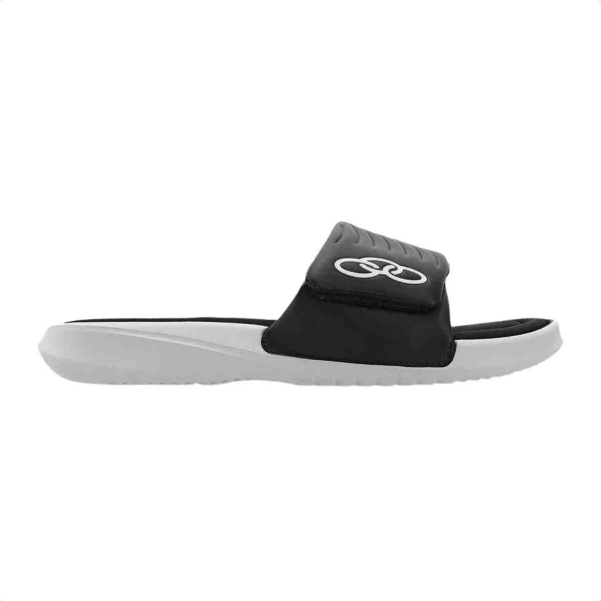 Chinelo Slide Masculino Olympikus Melbourne 2 Branco E Preto