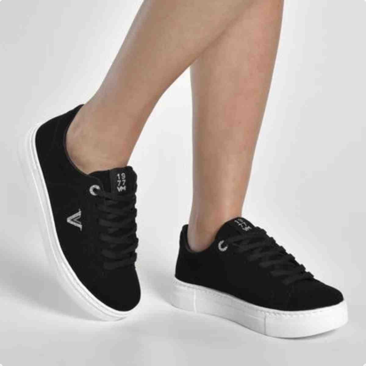 Tênis Casual Feminino Via Marte Preto Preto 2