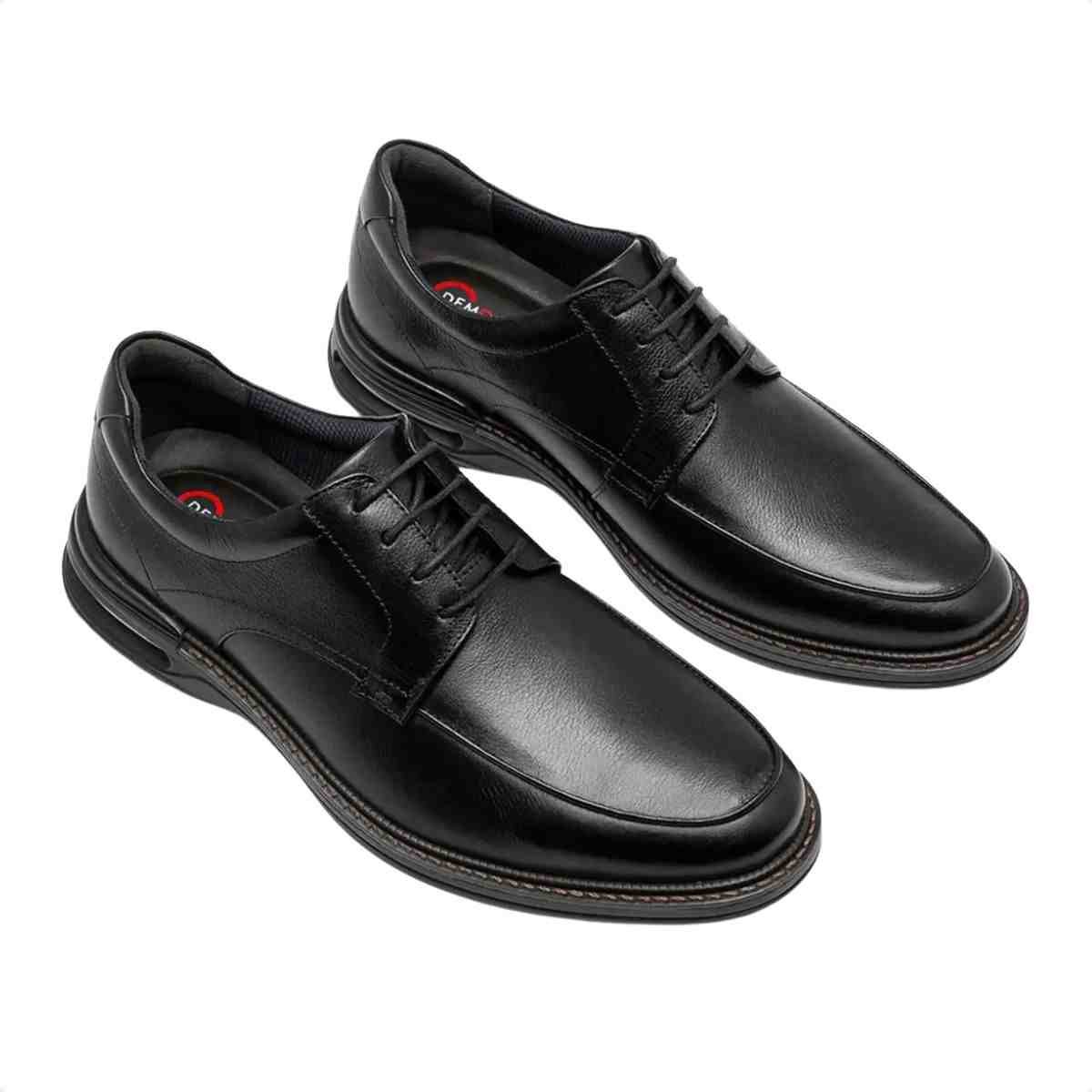 Sapato Esporte Fino Masculino Democrata Air Magnum Preto Preto 2