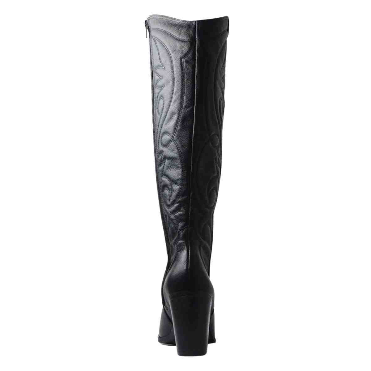 Bota Feminina Western Via Marte Preta Preto 7