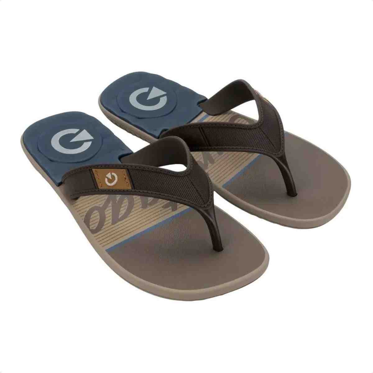 Chinelo Dedo Masculino Cartago Dakar Bege Marrom 2