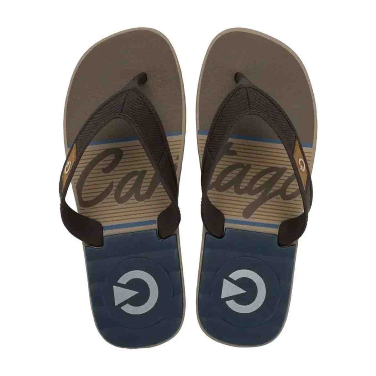 Chinelo Dedo Masculino Cartago Dakar Bege Marrom 4