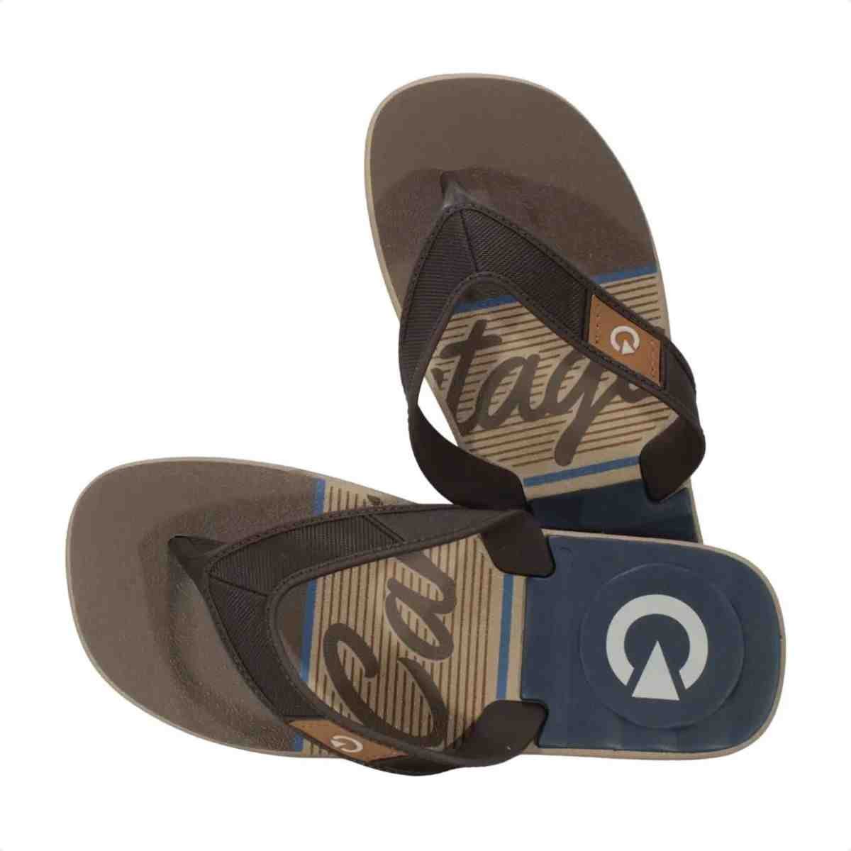 Chinelo Dedo Masculino Cartago Dakar Bege Marrom 5