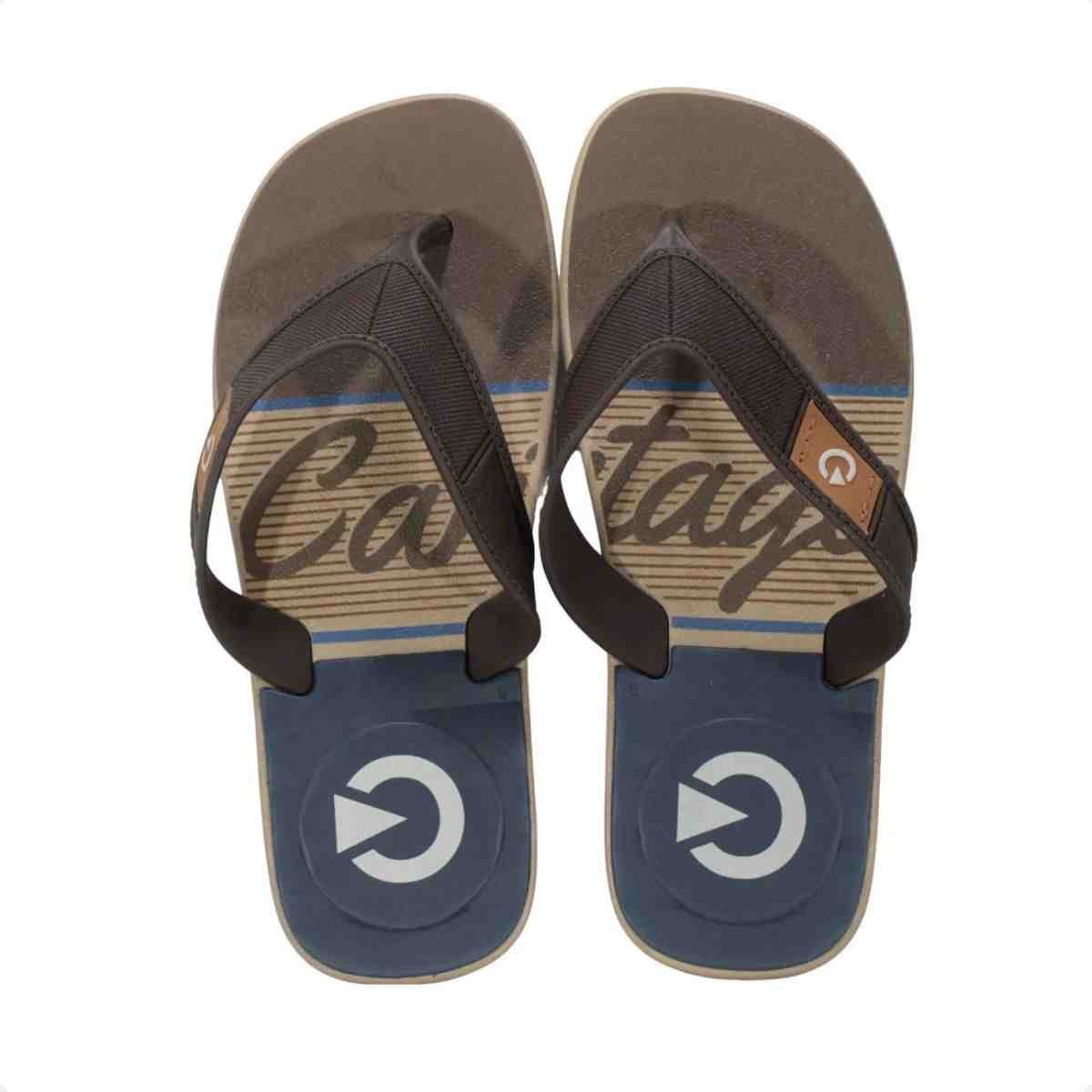 Chinelo Dedo Masculino Cartago Dakar Bege Marrom 6
