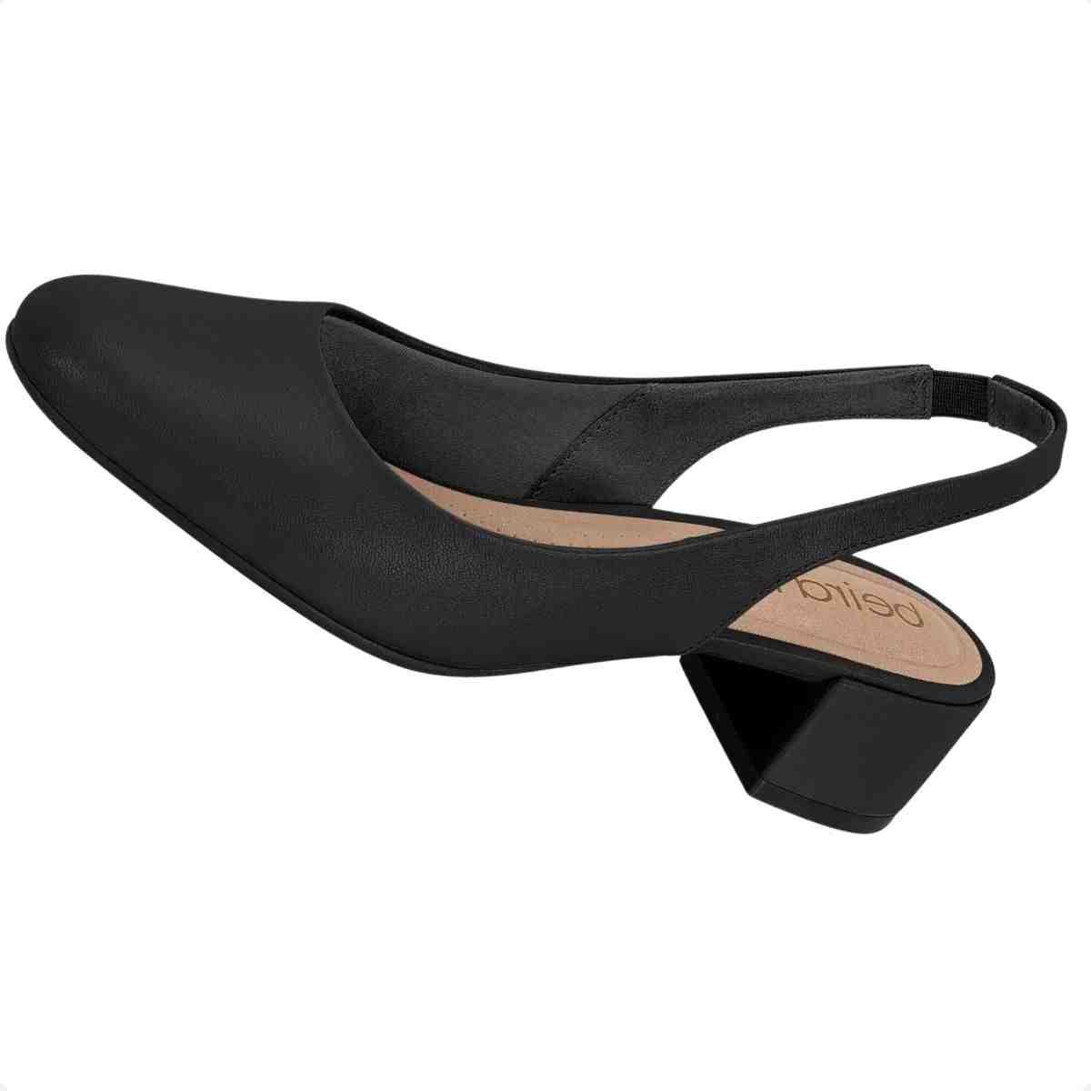 Sapato Feminino Slingback Beira Rio Preto Preto 2