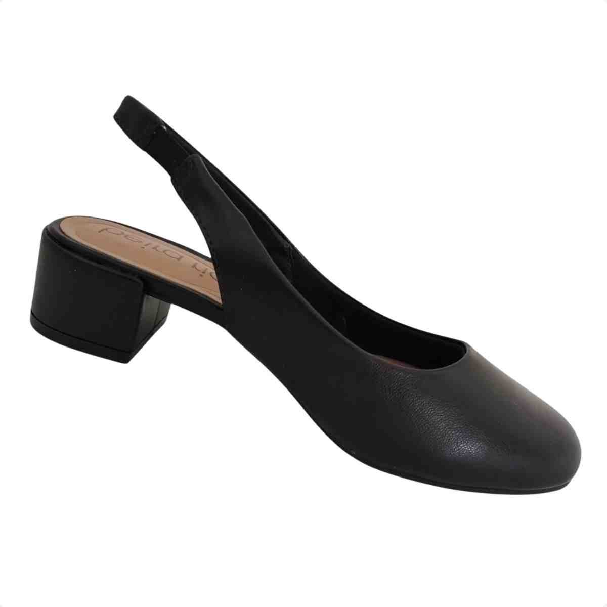 Sapato Feminino Slingback Beira Rio Preto Preto 3
