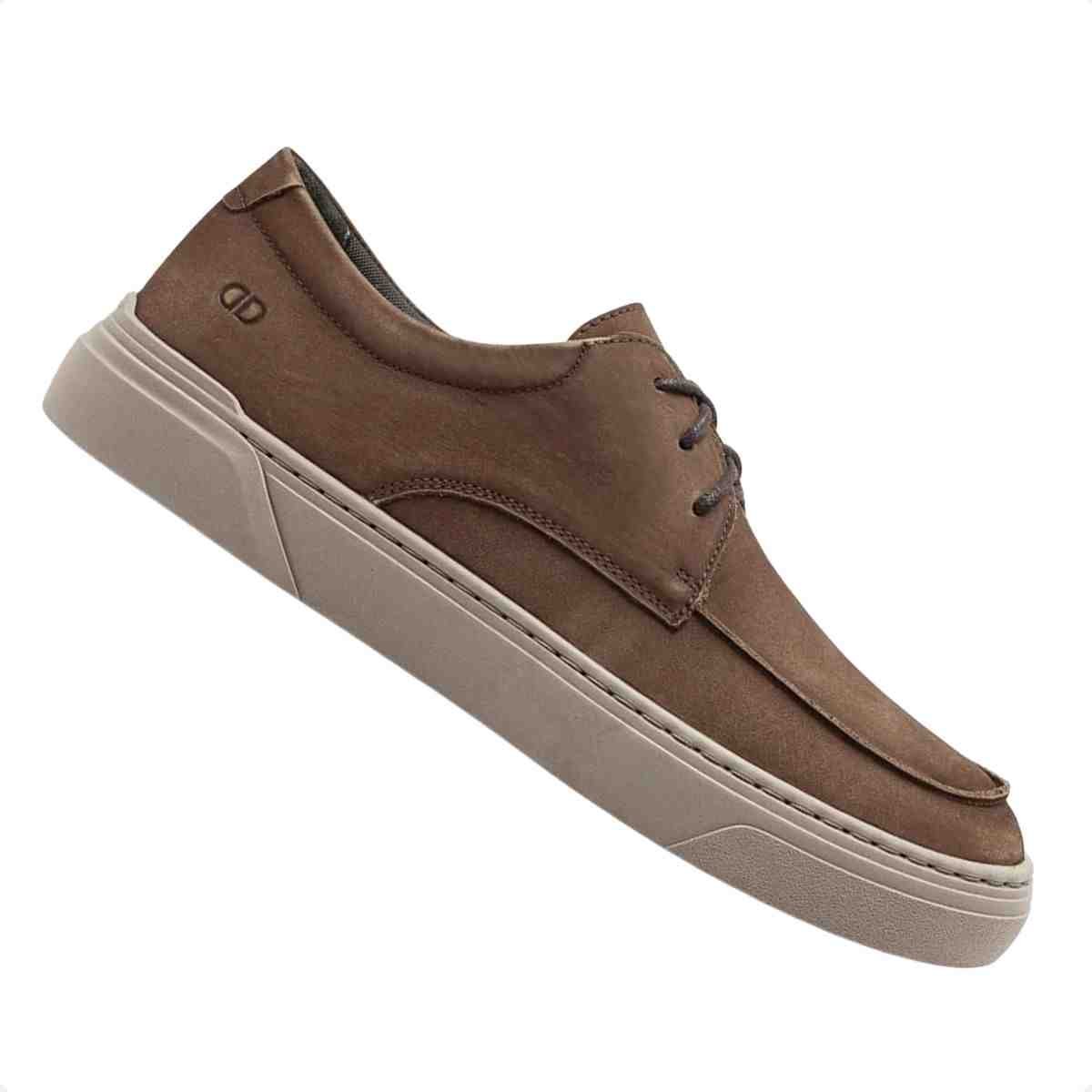 Sapatenis Masculina Democrata Bill Castanho Marrom 6
