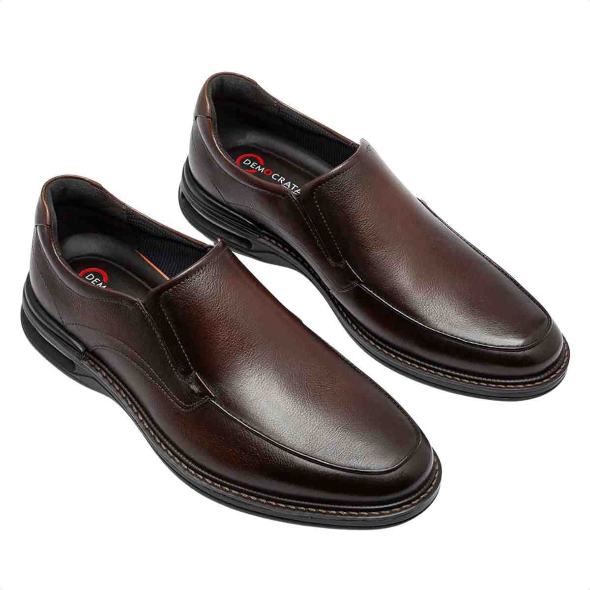 Sapato Esporte Fino Masculino Democrata Air Magnum Mogno Marrom 2