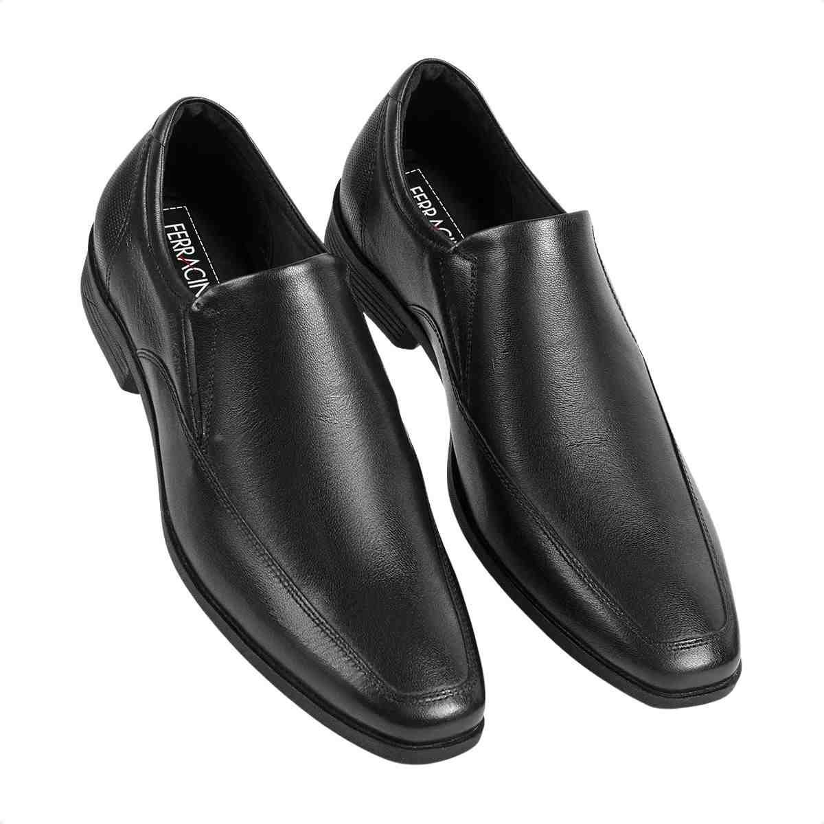 Sapato Social Masculino Ferracini London Preto Preto 2