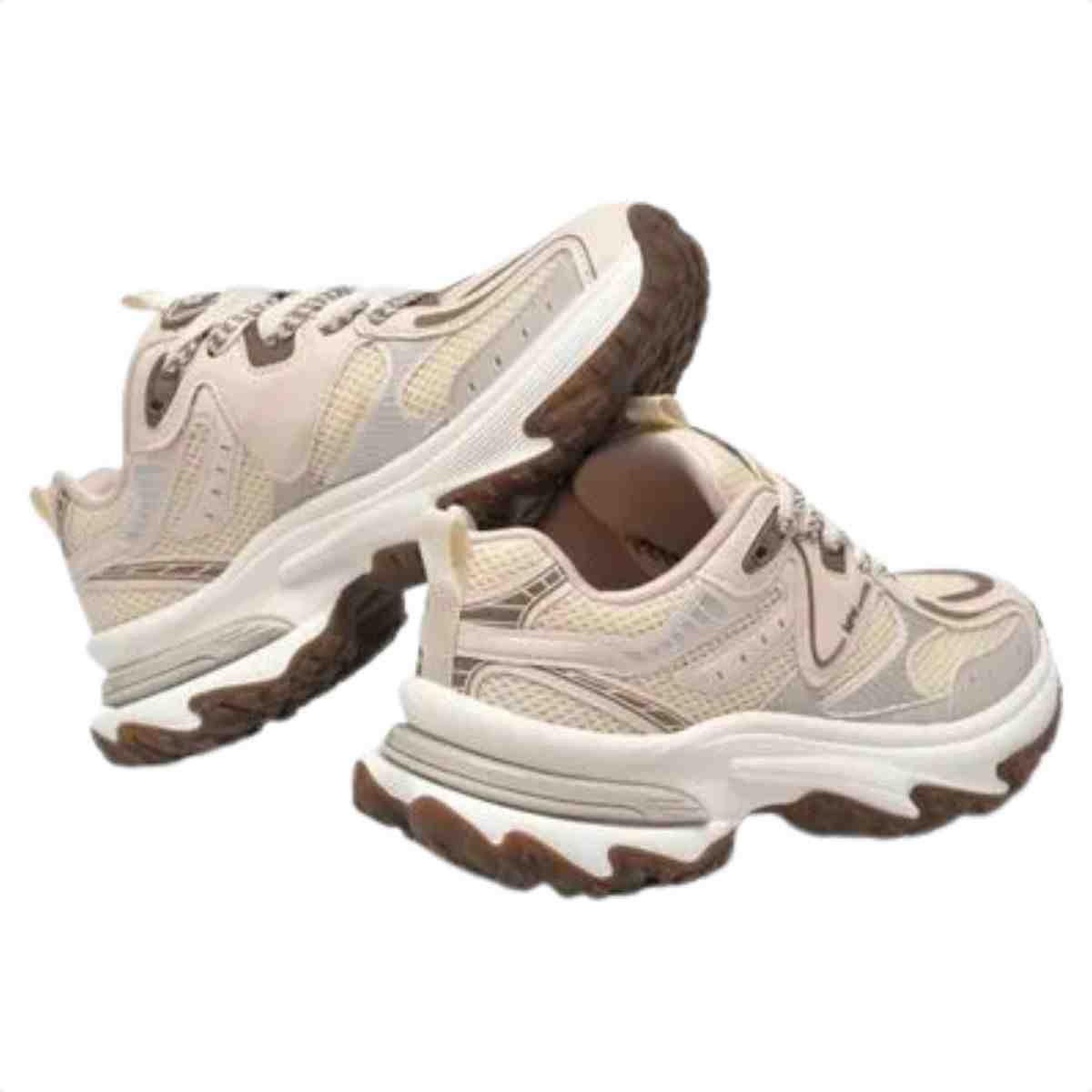 Tênis Dad Sneaker Feminino Via Marte Marfim Taupe Bege 4