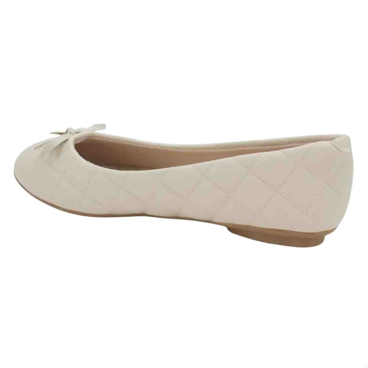 Sapatilha Feminina Moleca Branco Off Bege 3