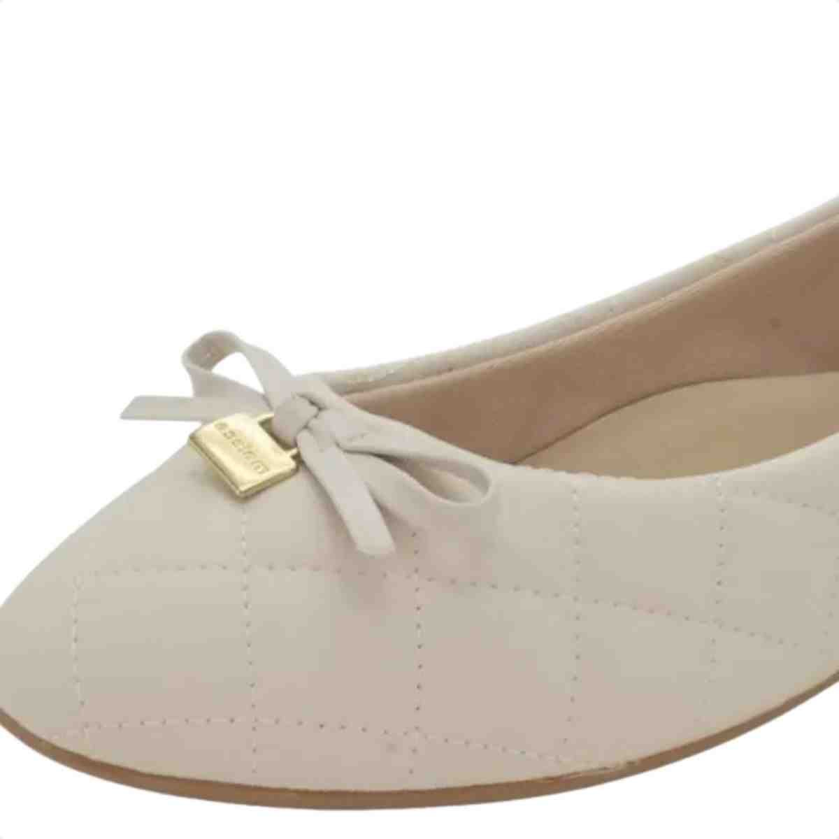 Sapatilha Feminina Moleca Branco Off Bege 4
