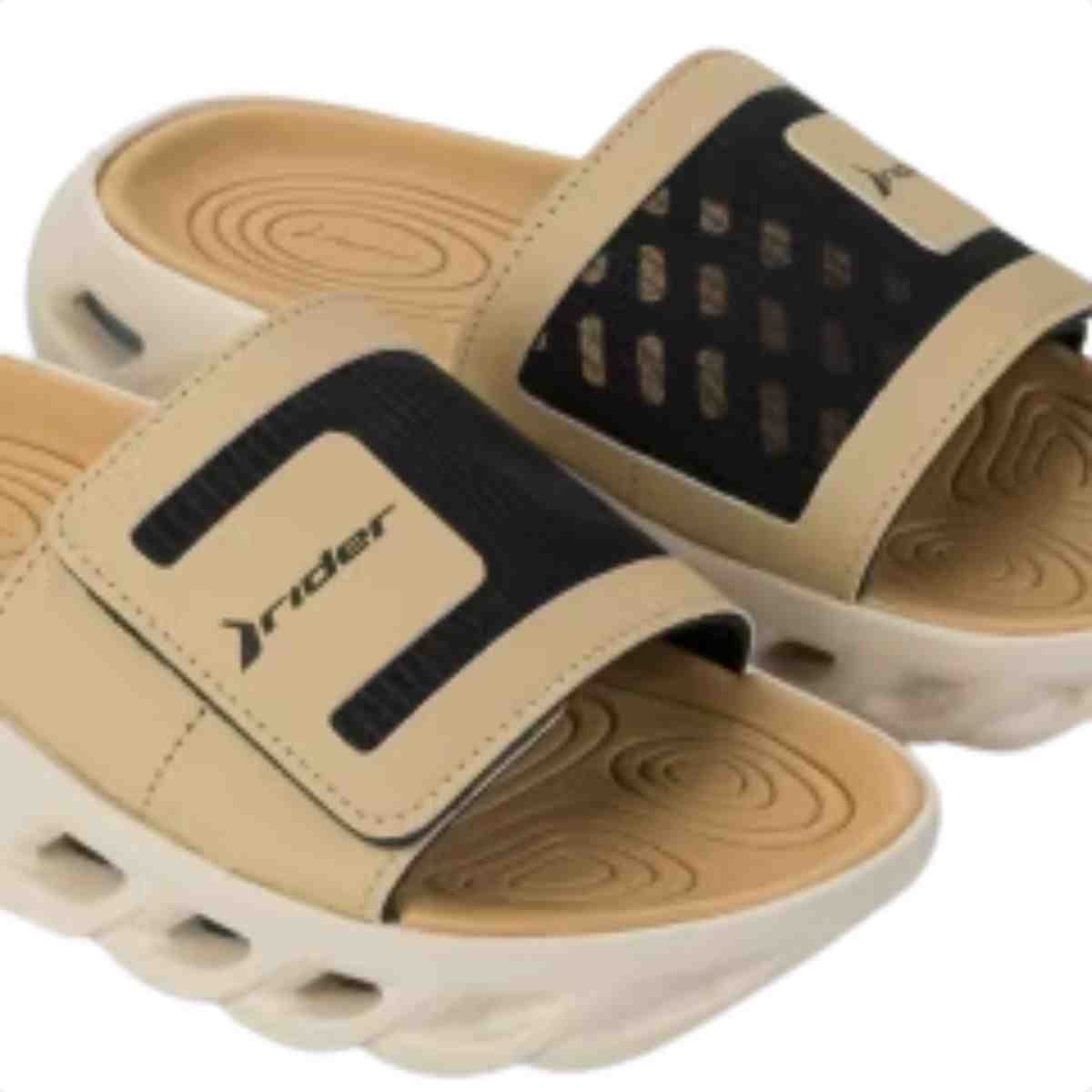 Chinelo Slide Masculino Rider R Power Bege Bege 3