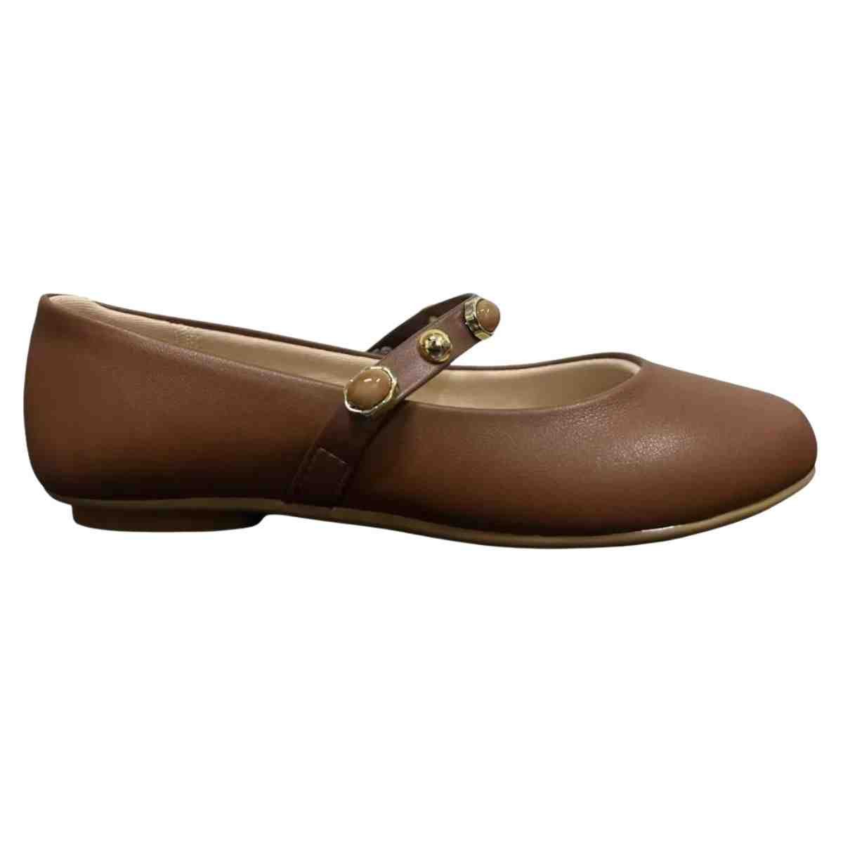 Sapatilha Ballet Flat Feminina Moleca Avelã