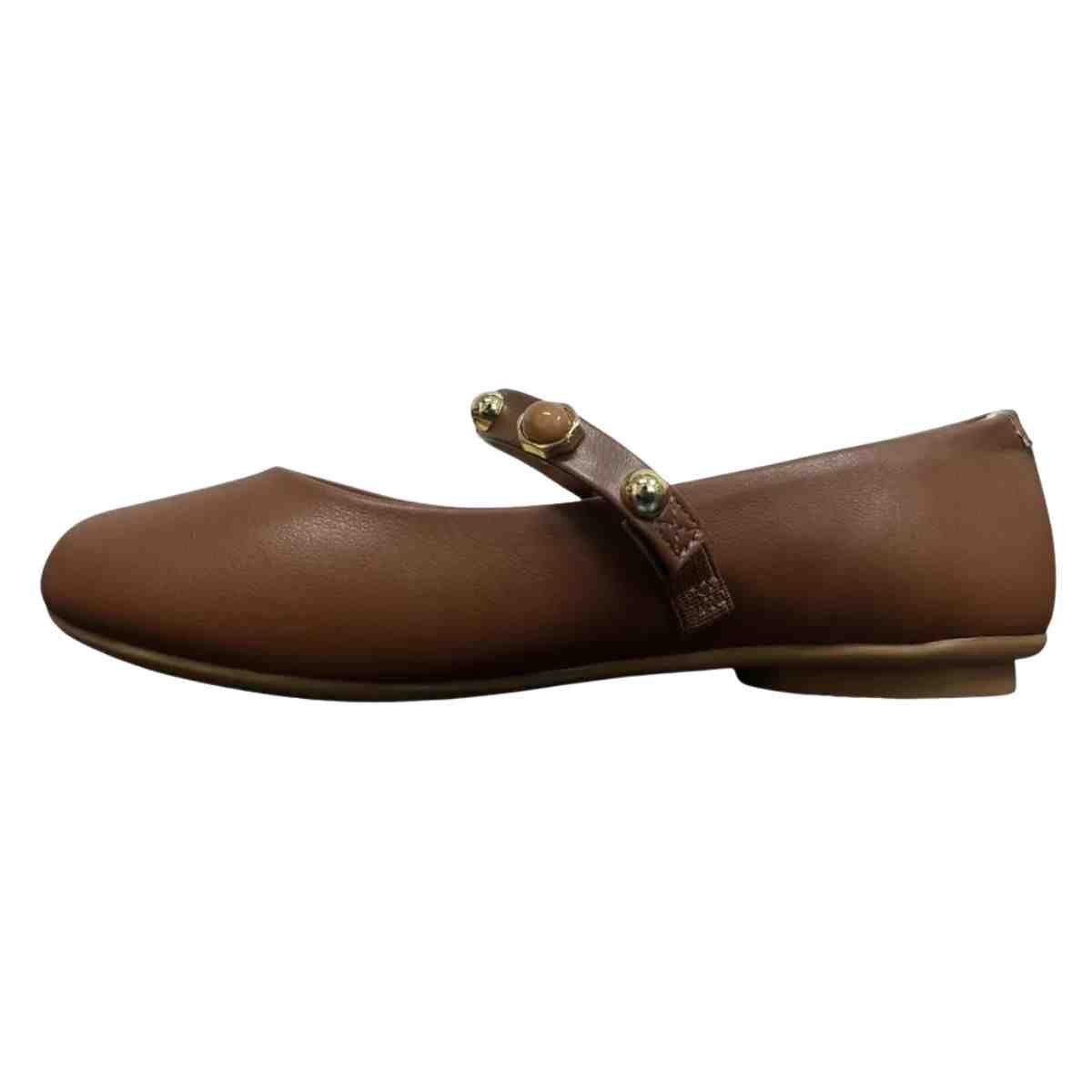 Sapatilha Ballet Flat Feminina Moleca Avelã Marrom 6