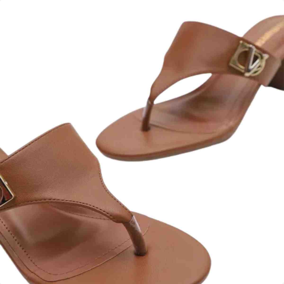 Tamanco Feminino Salto Grosso Via Marte Marrom Marrom 3