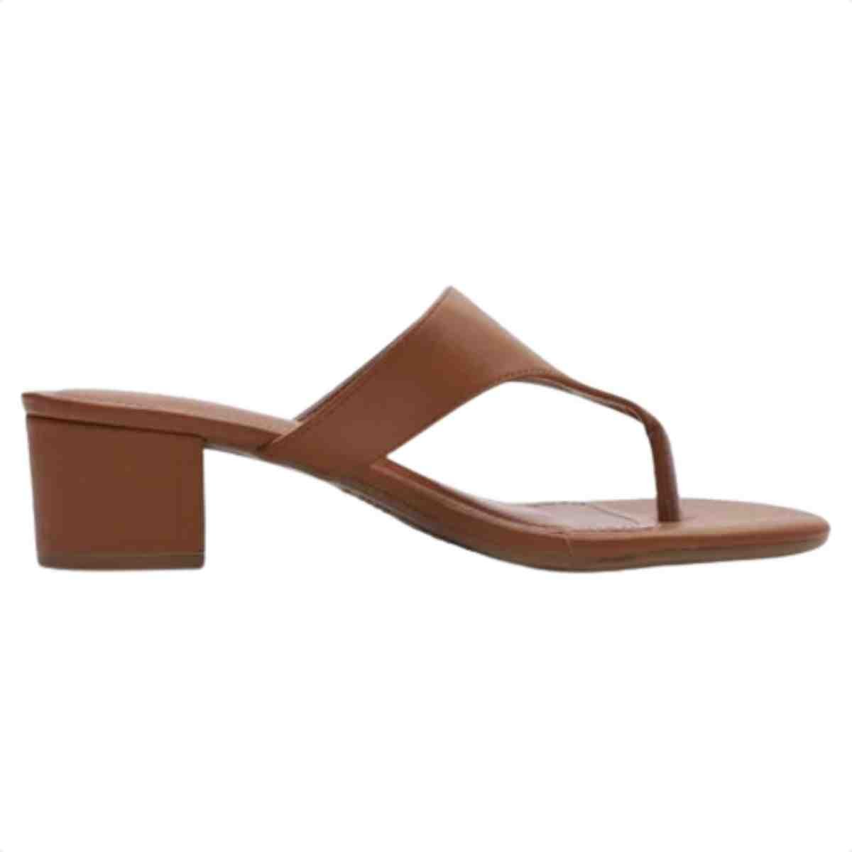 Tamanco Feminino Salto Grosso Via Marte Marrom Marrom 4