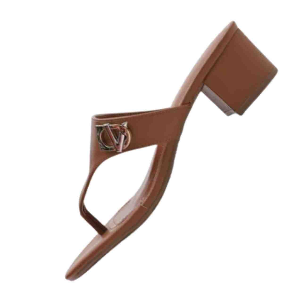 Tamanco Feminino Salto Grosso Via Marte Marrom Marrom 5