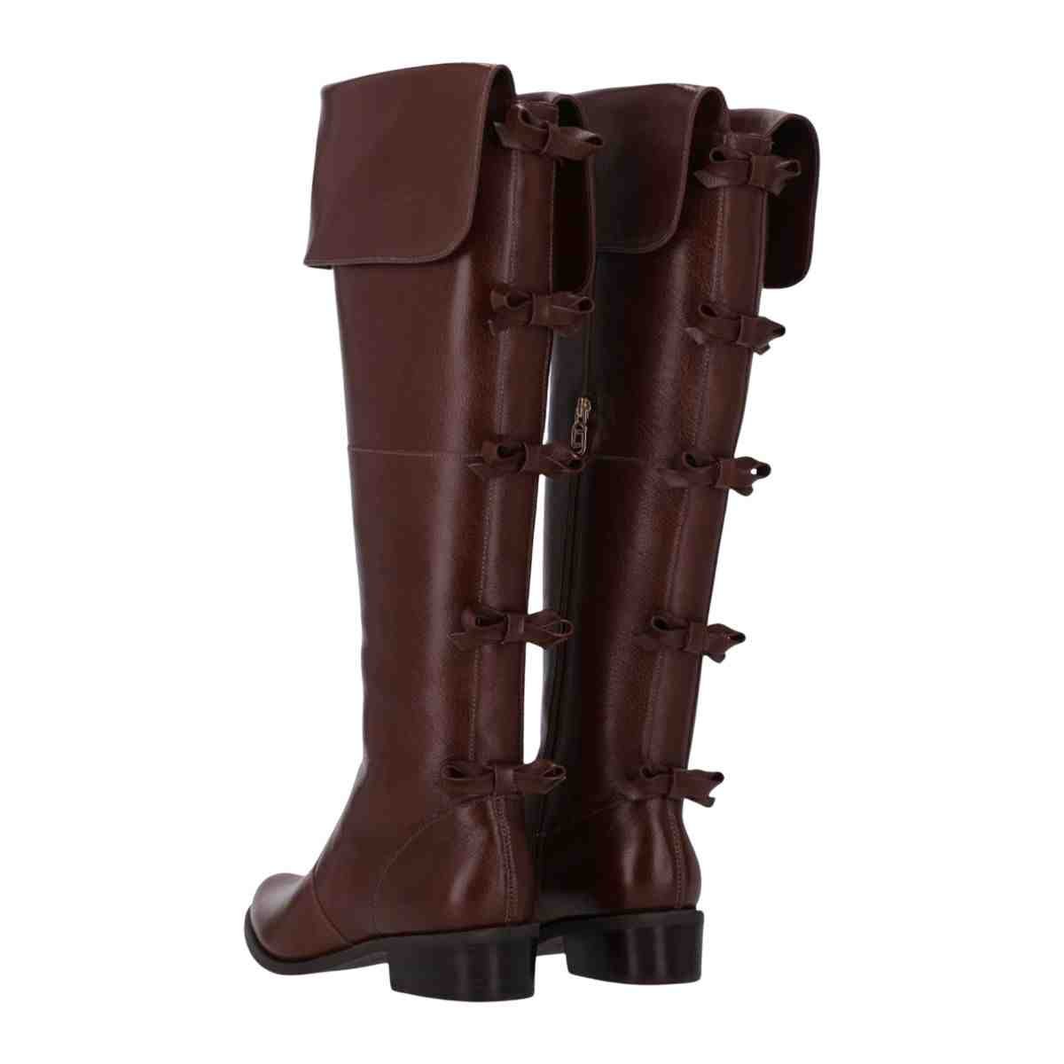 Bota Cano Alto Feminino Over The Knee Luz Da Lua Trufa Marrom 4