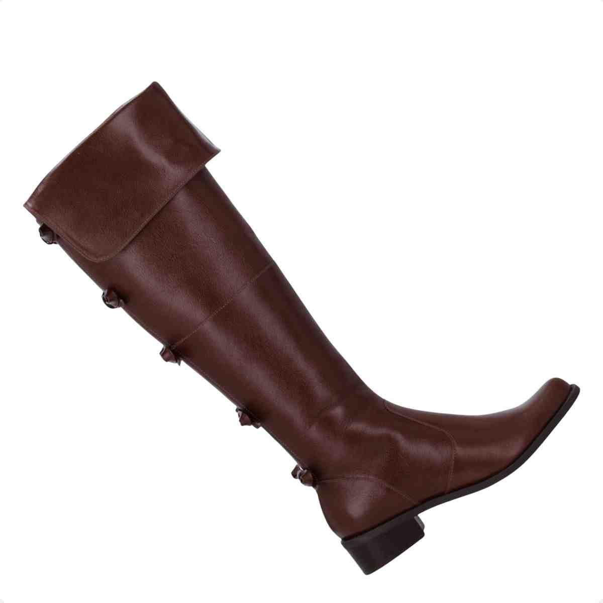 Bota Cano Alto Feminino Over The Knee Luz Da Lua Trufa Marrom 6
