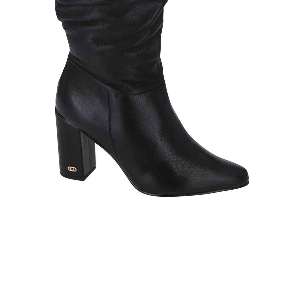 Bota Cano Alto Feminino Luz Da Lua Saara Preto Preto 3