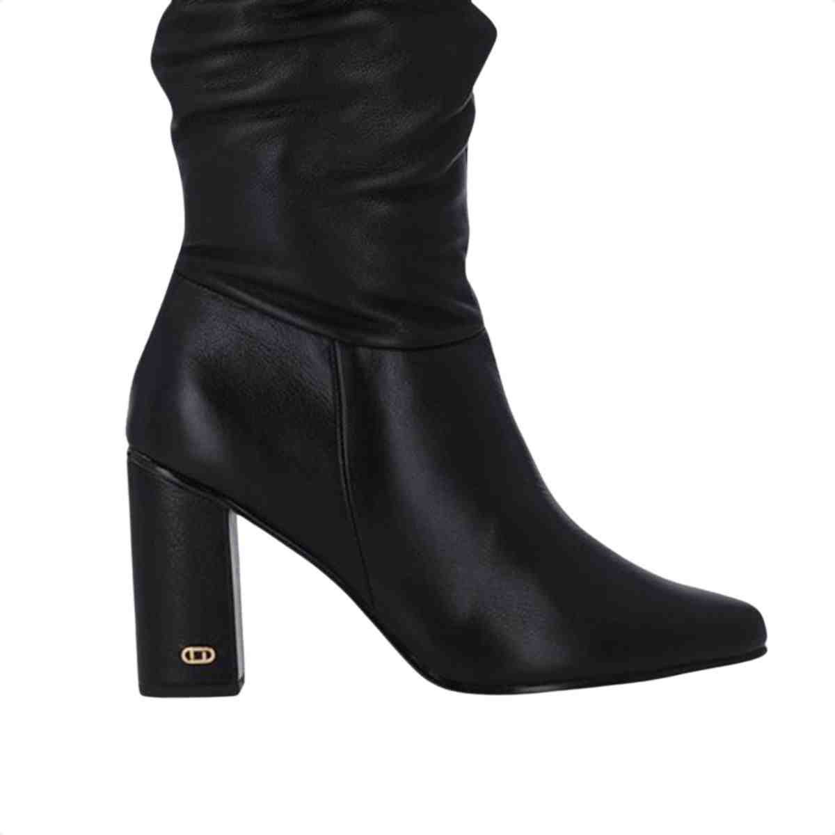 Bota Cano Alto Feminino Luz Da Lua Saara Preto Preto 5