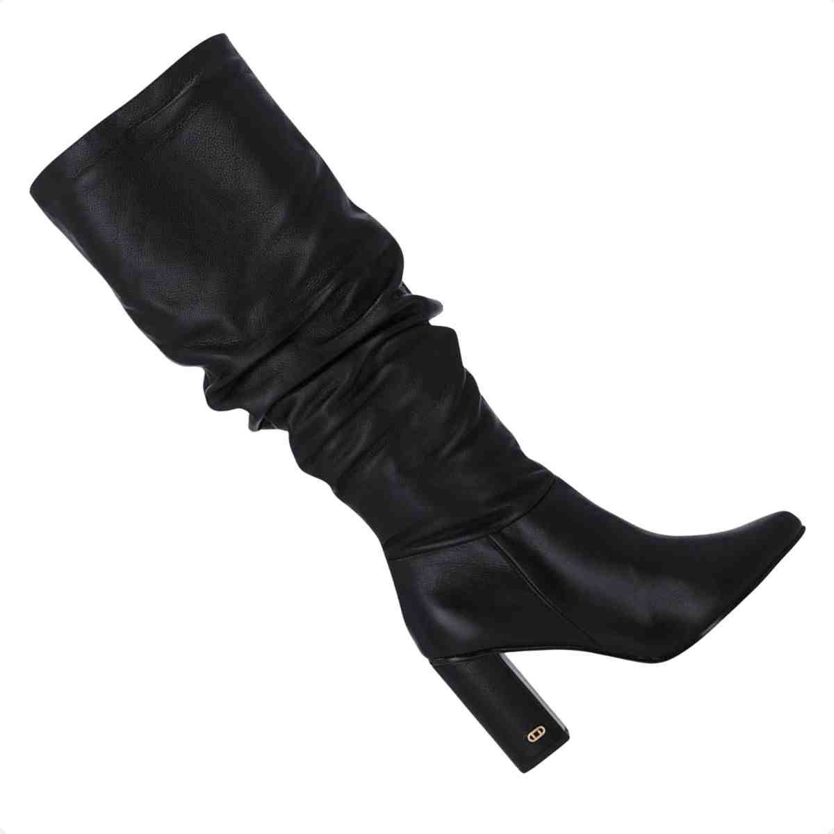 Bota Cano Alto Feminino Luz Da Lua Saara Preto Preto 6