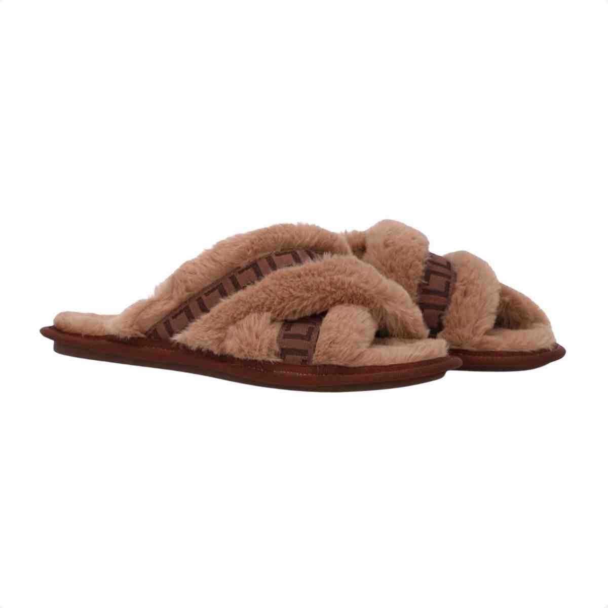 Pantufa Aberto Feminino Luz Da Lua Trufa Marrom 3