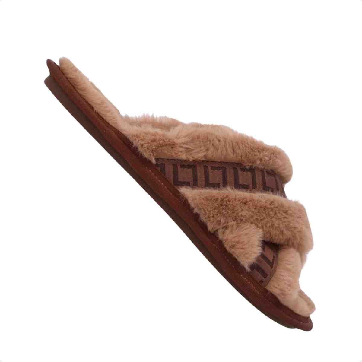 Pantufa Aberto Feminino Luz Da Lua Trufa Marrom 7