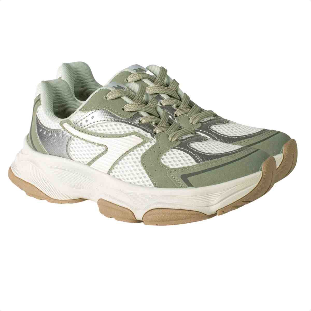 Tênis Dad Sneaker Feminino Dakota Verde Branco Branco/Verde 3