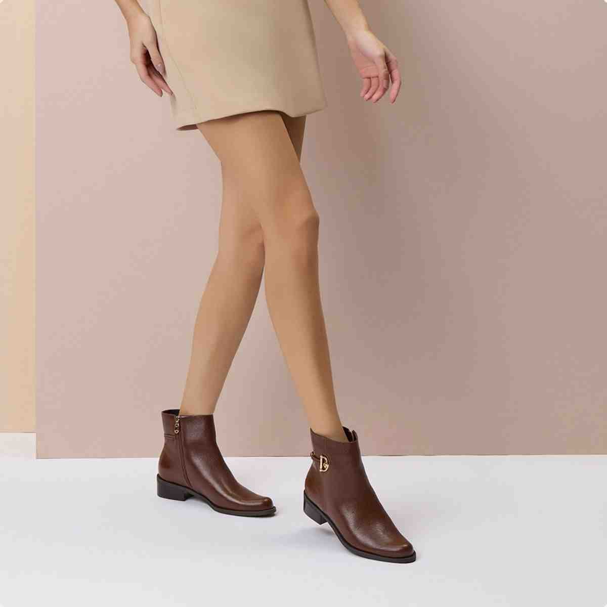 Bota Cano Baixo Feminino Luz Da Lua Atacama Trufa Marrom 2