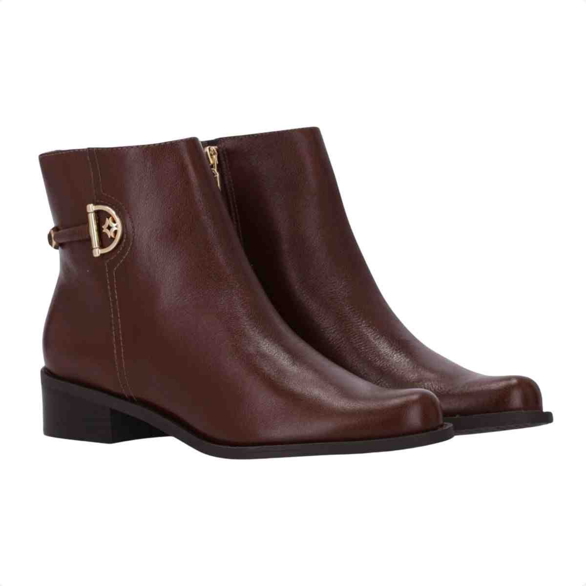 Bota Cano Baixo Feminino Luz Da Lua Atacama Trufa Marrom 3