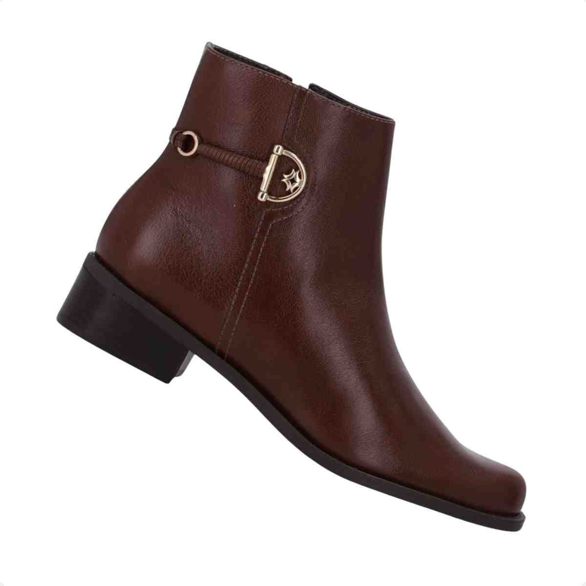 Bota Cano Baixo Feminino Luz Da Lua Atacama Trufa Marrom 7