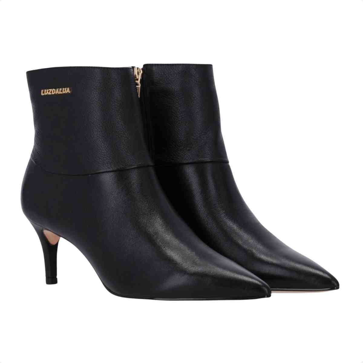 Bota Cano Médio Feminino Luz Da Lua Preto Preto 3