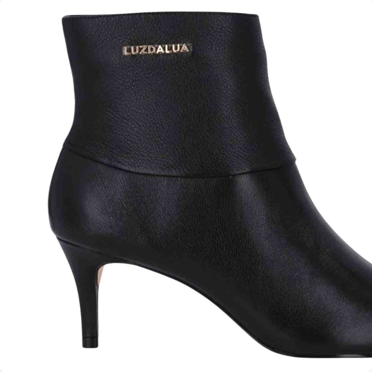 Bota Cano Médio Feminino Luz Da Lua Preto Preto 6