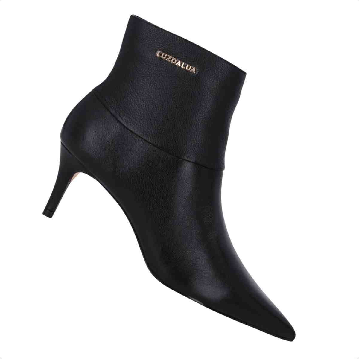 Bota Cano Médio Feminino Luz Da Lua Preto Preto 7